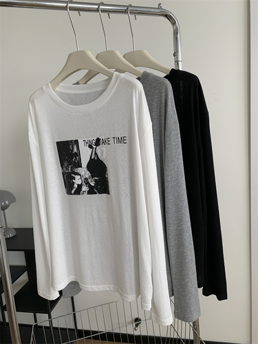 BF Harajuku Style Laiser Tensi Sunscreen T-shirt for Women Lazy Korean Loose Large Version Summer Long Sleeve Air Conditioning Shirt Thin