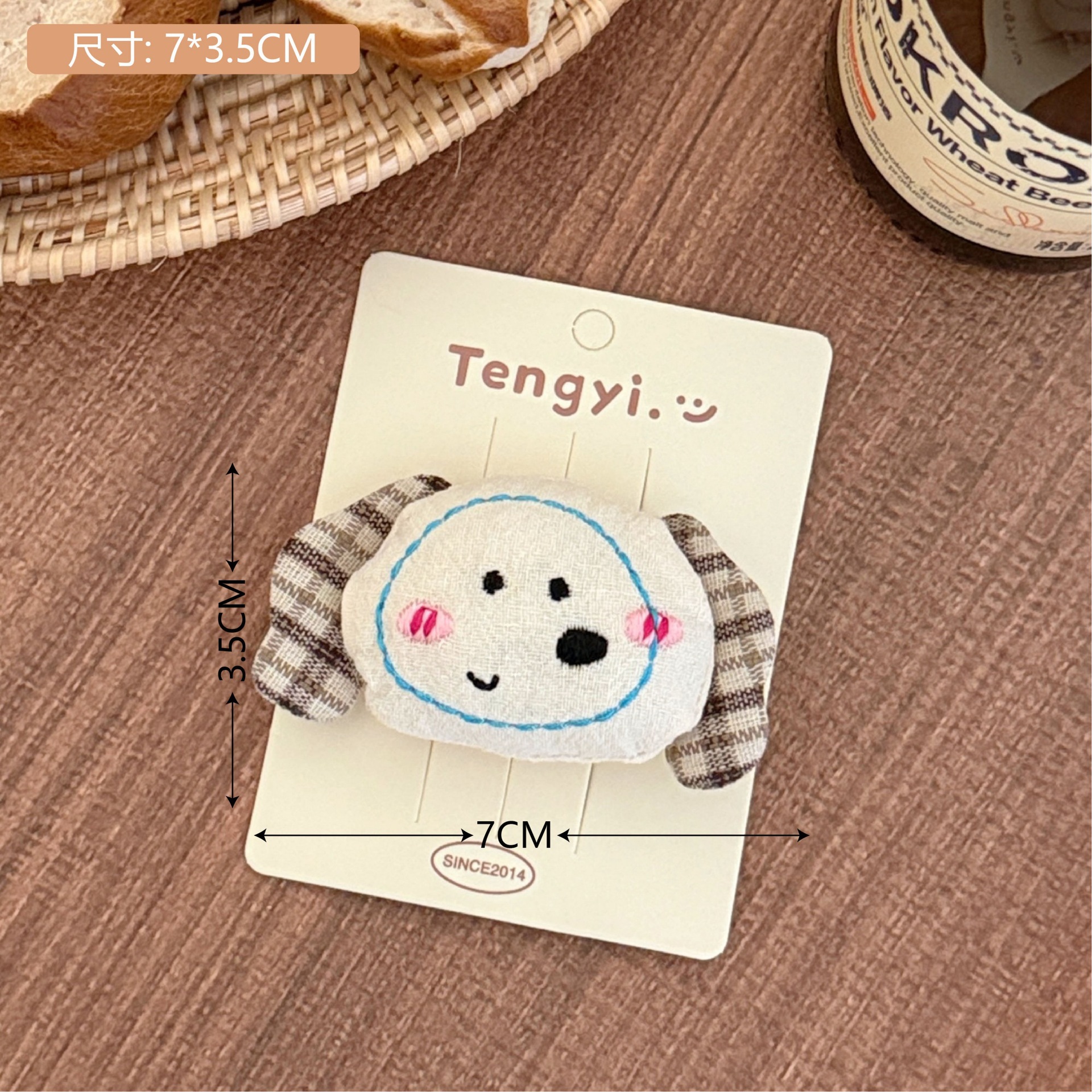 Coreano retro tela broche broche broche de cabello de niña corazón dulce lindo broche de frangeo al por mayor