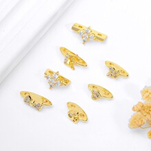 ��ɫ18K��������Y�p���ſ��p�׸�����ʯDIY�Ʒ���������D43