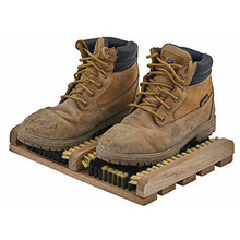 户外庭院擦鞋器花园去泥扫雪鞋刷木头鞋刷
