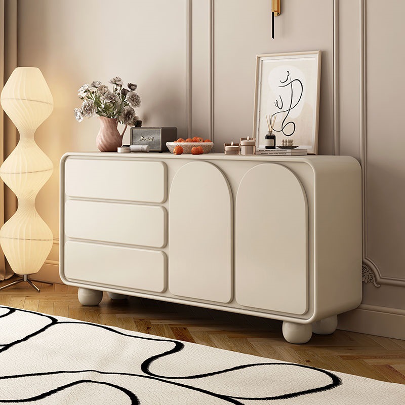 [크림화이트] 원목 + 피아노페인트 1.2m장