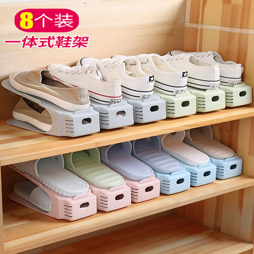 Best-selling storage shoe rack double-layer shoe holder three-level adjustable home dormitory space-saving storage slipper rack wholesale