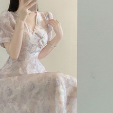 夏季2024新款新中式女装国风改良旗袍年轻款少女气质连衣裙子