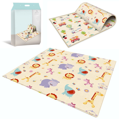 Children's indoor waterproof and non-slip baby crawling mat Hua baby double-sided foldable crawling mat drop shipping