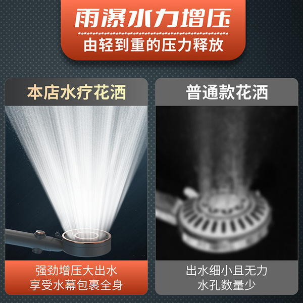 Pressurized shower head household set bathroom shower head super…