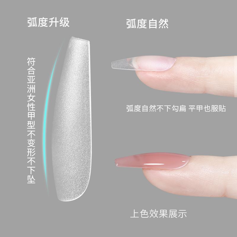 Parche de uñas trapezoidal corto pulido sin grabado ultrafino y sin costuras