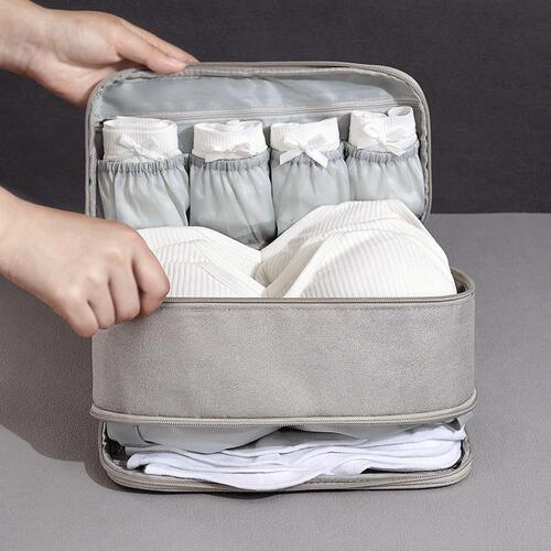New wabi-sabi style travel underwear storage bag, portable outdoor bra and socks storage bag, toiletry bag