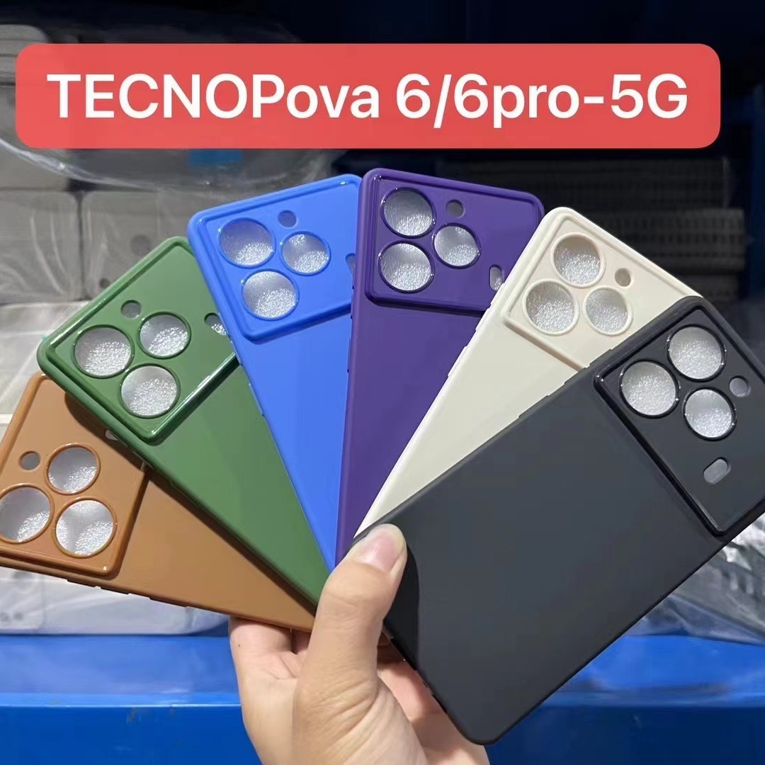 适用TECNOPova 6/6pro-5G 精孔大视窗磨砂TPU手机壳镜头凹槽相框