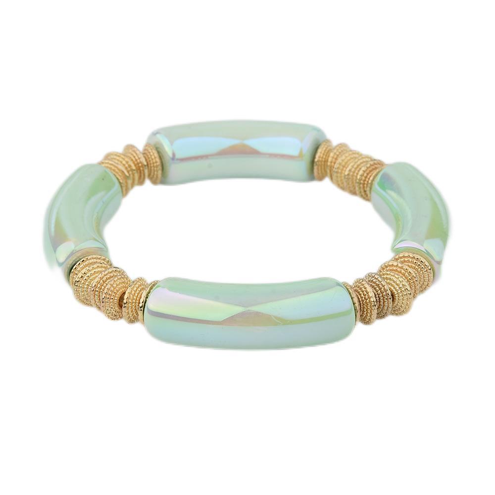 Acrylic Material Geometric Pattern Women's Gender Basic Modern Style Geometric Metal Wholesale Bangle