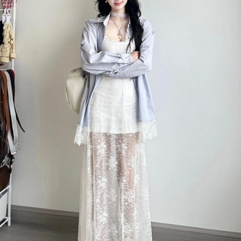 Spring design fashionable lace shirt