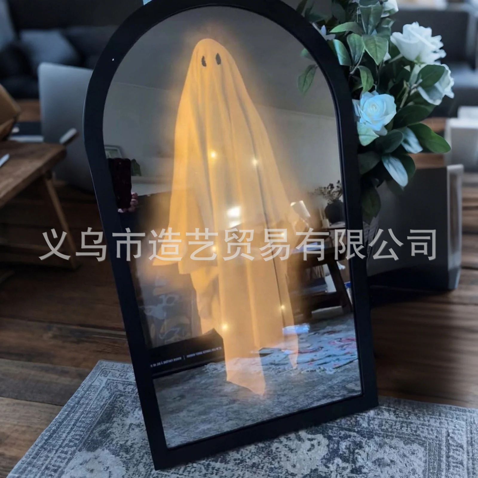 跨境2025 Halloween Hologram Ghost Mirror幽灵全息镜万圣节礼品