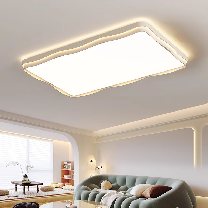 lámpara de sala de estar lámpara principal del vestíbulo moderno y simple 2025 nuevo viento crema de espectro completo lámpara de techo de dormitorio Zhongshan lámparas