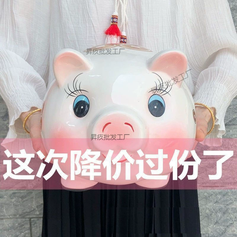 [Гарантировано повреждение] Копилка для девочек, только вход и выход, очень большой размер, можно взять с собой мальчикам и детям, чтобы сэкономить деньги.