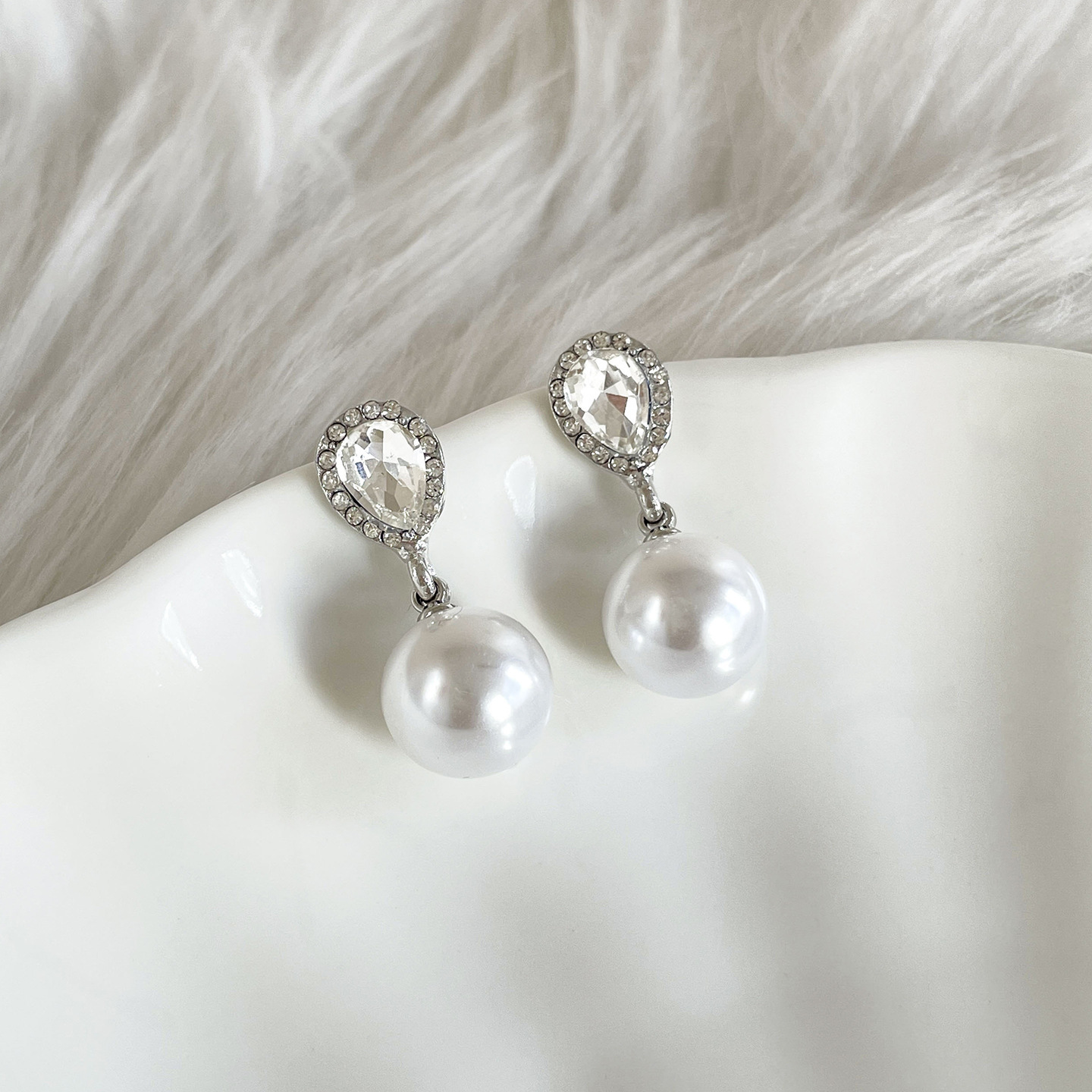 1#워터드롭 지르코늄 스터드 이어링