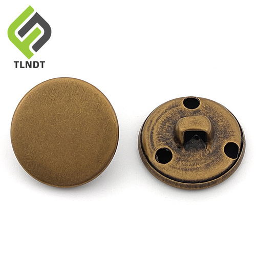 Metal high-leg mushroom hand-stitched button retro suit coat overcoat windbreaker button copper flat decorative buttons