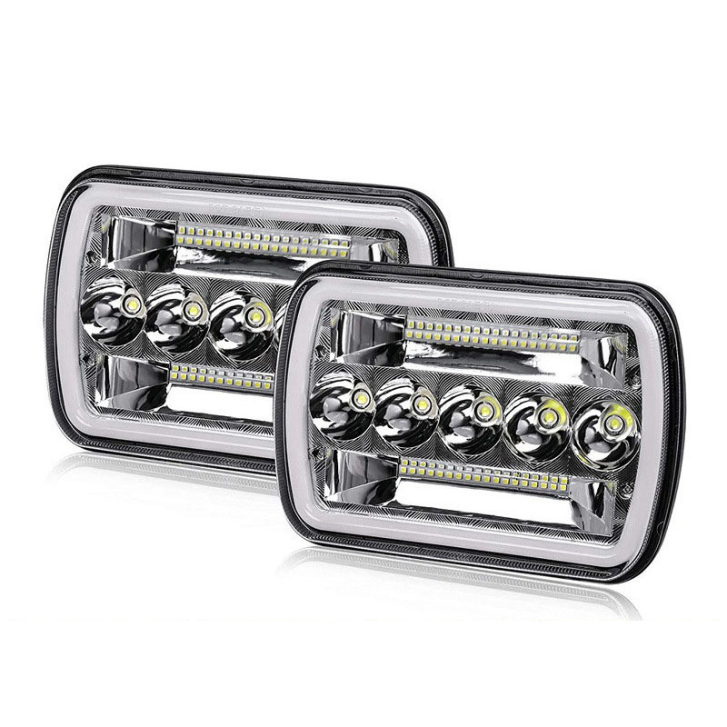 Gaizhuang 7 inch 45W Square Headlight Modified LED DRL 5-Bead Square Lamp (İşçi projektorları) - 7-inch