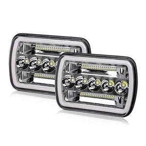 7 düymlük 45W Kvadrat LED Fara, Gündüz İşıqları, İkiqat Güclü İşıq