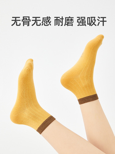 Wholesale Bony-Free 100% Cotton Children's Socks for Spring and Autumn/Winter, Pure Cotton Mid-Calf Socks for Big Kids (Boys and Girls) Autumn Socks
