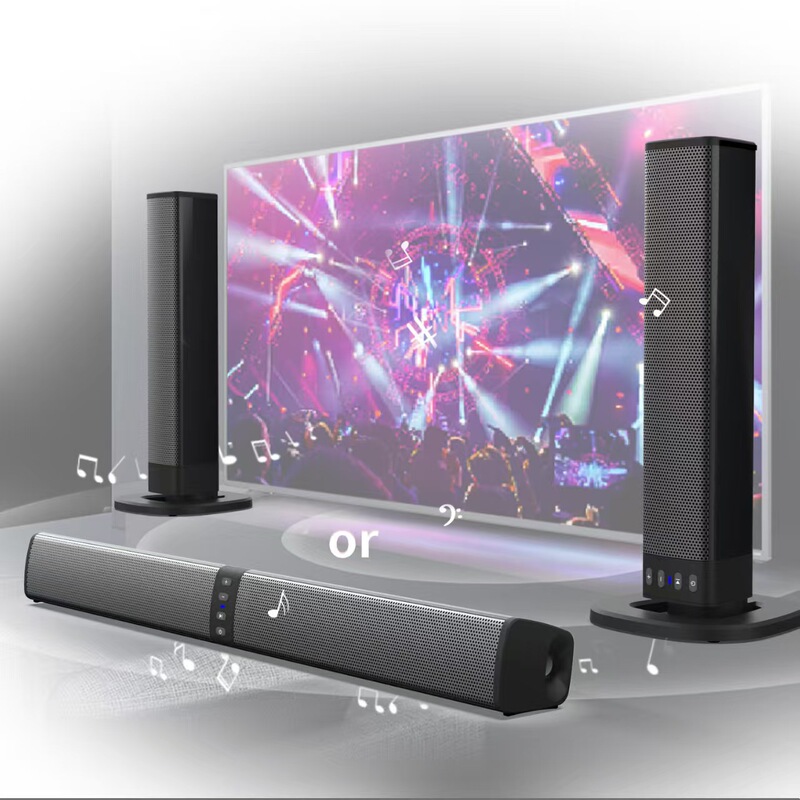 Two-In-One Audio System for Living Room Home Use, Soundbar with Bluetooth Speaker, Subwoofer, High Volume, Long Strip-Shaped Soundbar