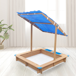 Children's Large Sand Play Kindergarten Toys Foreign Trade Sand Pool Set Sand Pit Fence Folding Wooden Family Manufacturer