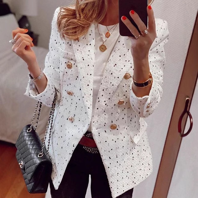 In-Stock Plaid Blazer for Women, Korean Style, Autumn and Winter, Slim Fit, Vintage Woolen Small Blazer, Plaid Suit for Women In-Stock Plaid Blazer for Women, Korean Style, Autumn and Winter, Slim Fit, Vintage Woolen Small Blazer, Plaid Suit for Women