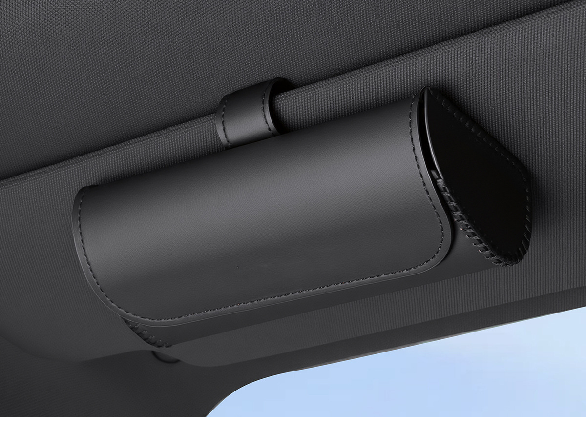 Practical Car Accessories, Car-Mounted Glasses Case, Multi-Functional Sun Visor Storage Box, Car-Mounted Sunglasses, Hand-Sewn Glasses Bag