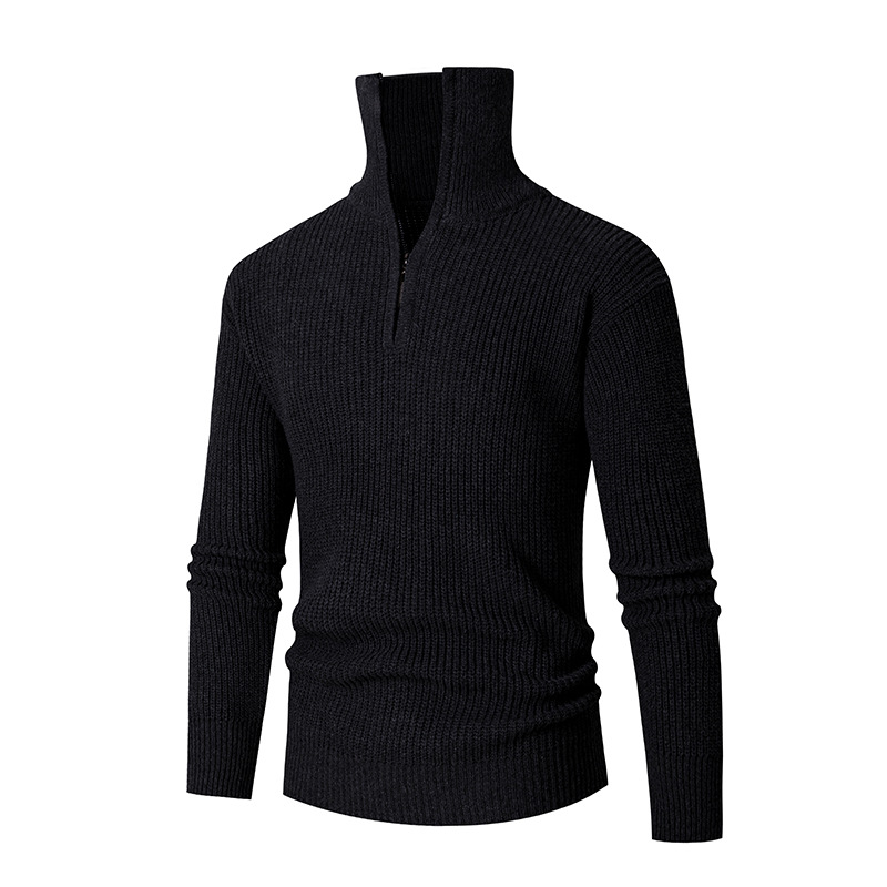Neuer Strickpullover für Herren im Herbst und Winter, modischer und warmer Pullover, Slim-Fit-Pullover, Basispullover_voghion.com
