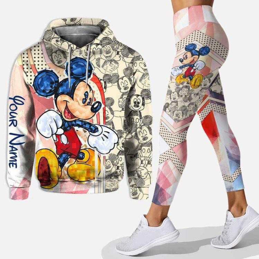 AliExpress Amazon estilo europeo y americano ropa de mujer 3D impreso Mickey Mouse dibujos animados señoras ocio deportes traje