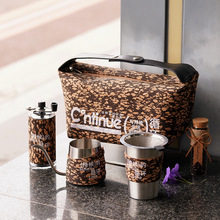 手冲咖啡壶套装环保软木收纳包户外露营咖啡装备咖啡渣单肩斜挎包