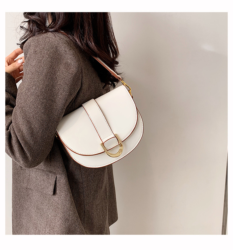 Sac de niche pour femme, nouvelle texture tendance d'automne et d'hiver, sac de selle à main, sac à bandoulière simple, sac à aisselle_voghion.com