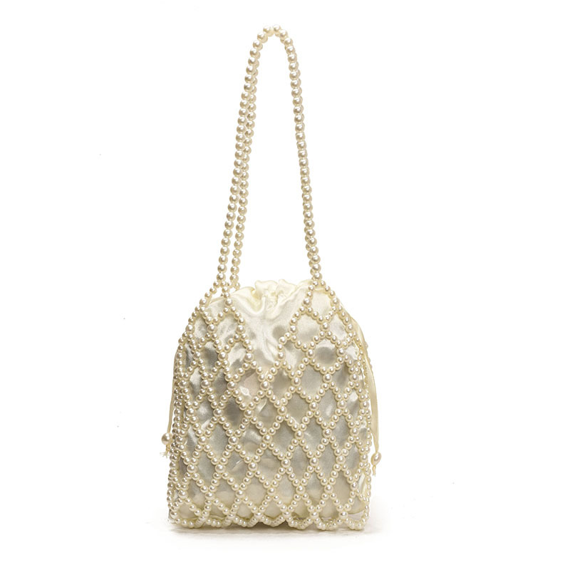 Bolso de moda coreano 2025 primavera y verano nuevo bolso femenino diseño de nicho bolso de hombro estilo occidental bolso de mensajero con cuentas marea