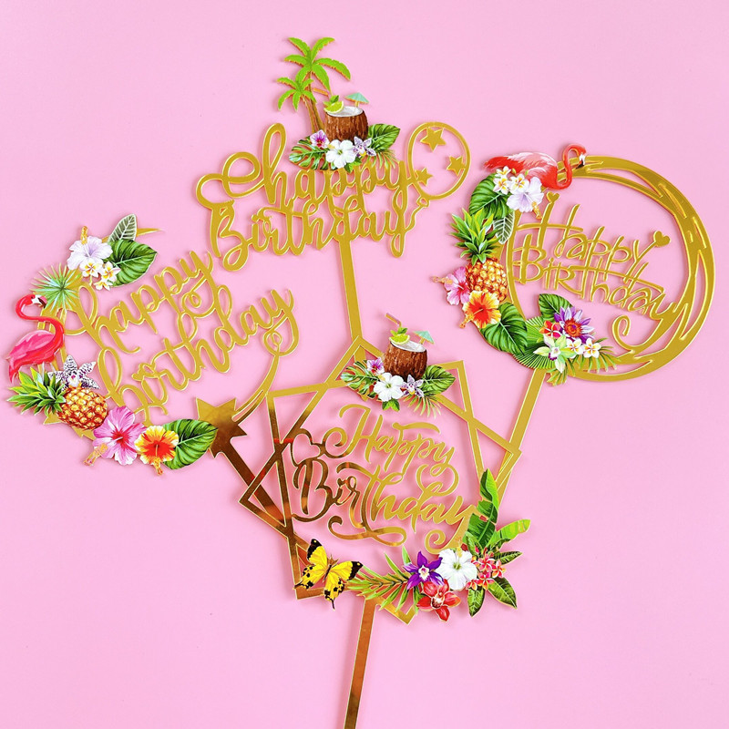 INS Wind Cross -border Color Seal Summer Cake Decoration Factory…