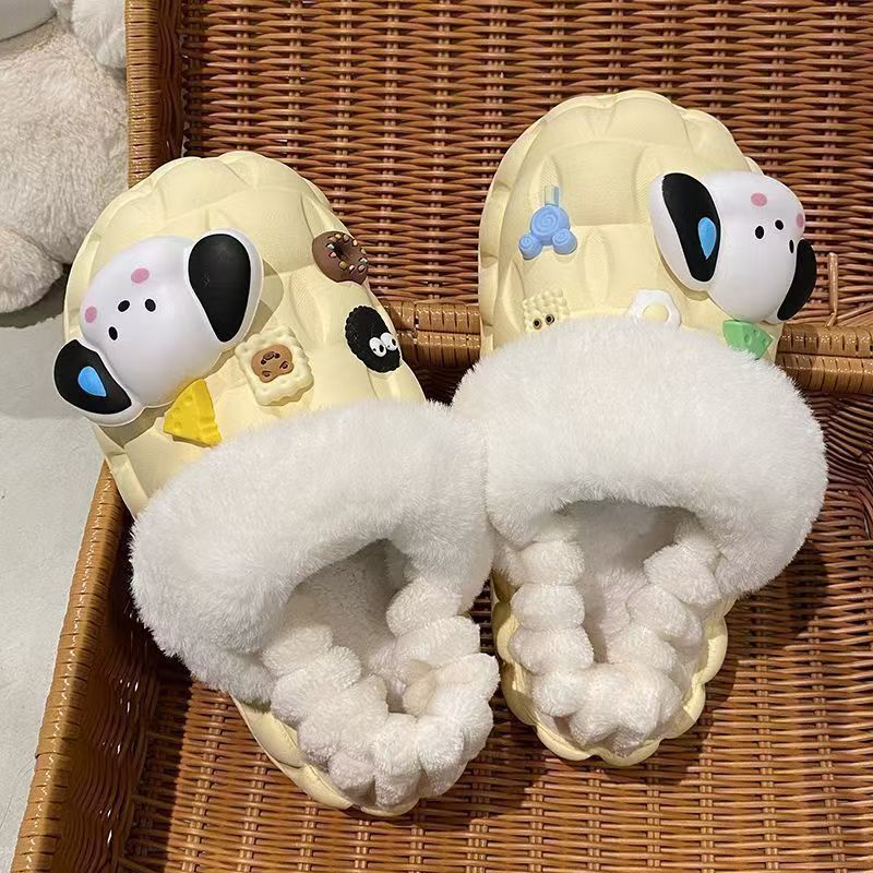 Super Warm Cotton Shoes for Women, Slip-On Cute Clogs for Winter, Home Wear, Fleece-Lined, Thickened, Warm, Versatile, Removable and Washable Super Warm Cotton Shoes for Women, Slip-On Cute Clogs for Winter, Home Wear, Fleece-Lined, Thickened, Warm, Versatile, Removable and Washable