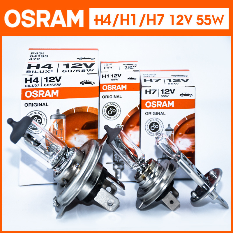Osram German H1 H3 Car Bulb H4 Imported H7 H8 Headlight H9 H11 Hb3 High and Low Beam