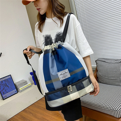 Cross-border Korean-style minimalist yoga bag, lightweight waterproof casual travel bag, dry-wet separation swimming fitness backpack