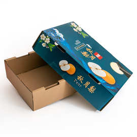 新款通用5层精品水果秋月梨高档礼盒包装盒空盒手提礼品盒手提袋