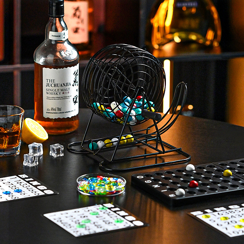 bingo宾果 游戏套装 75粒球摇奖机手动摇奖器宾果 喝酒厂家游戏机