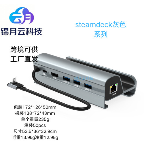 Steam Deck Dock Expansion Dock with Gigabit Ethernet Port, Fast Charging, HDMI 4K Compatibility, Compatible with Rog Gaming Consoles and Handheld Devices