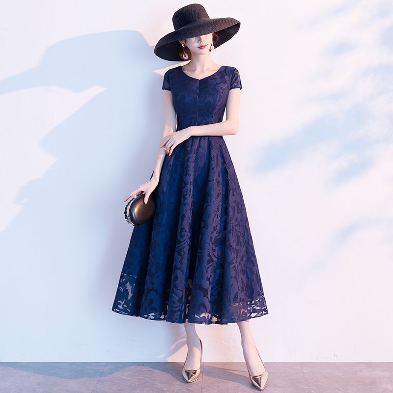 Vestidos de cóctel para comercio exterior que se pueden usar a diario, nuevos estilos elegantes para fiestas de mondinas 2026, vestidos de encaje sencillos y con estilo. image 5
