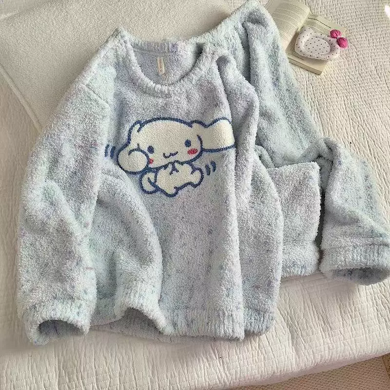 Пижамный набор Coral Velvet, фланелевая и полувельветовая отделка, женская демисезонная, 2025