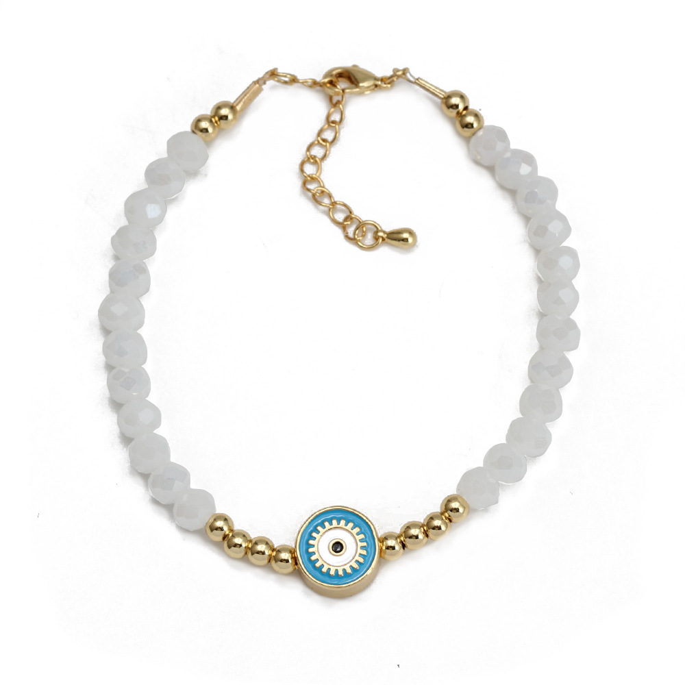 Cartoon Style Eye Copper Enamel Bracelets 1 Piece