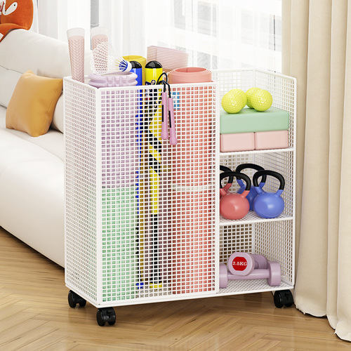 Yoga Mat Storage Basket Fitness Equipment Organizer Sports Gear Storage Basket Home Use Portable Rolling
