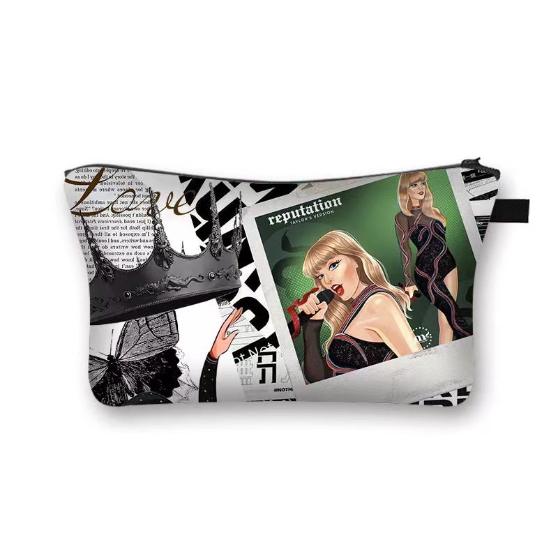 Amazon estilo caliente Taylor Swift bolsa de cosméticos bolsa de almacenamiento de gran capacidad bolsa de mano de moda con estampado femenino de moho