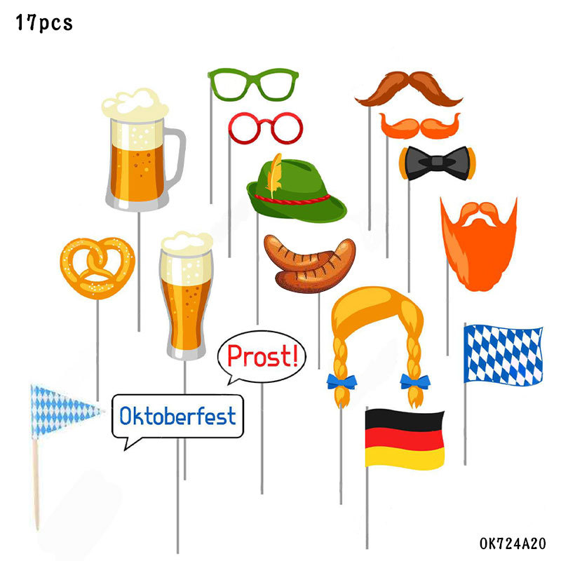 Amazon 17 piezas traje de fiesta del festival La cerveza divertida foto Accesorios