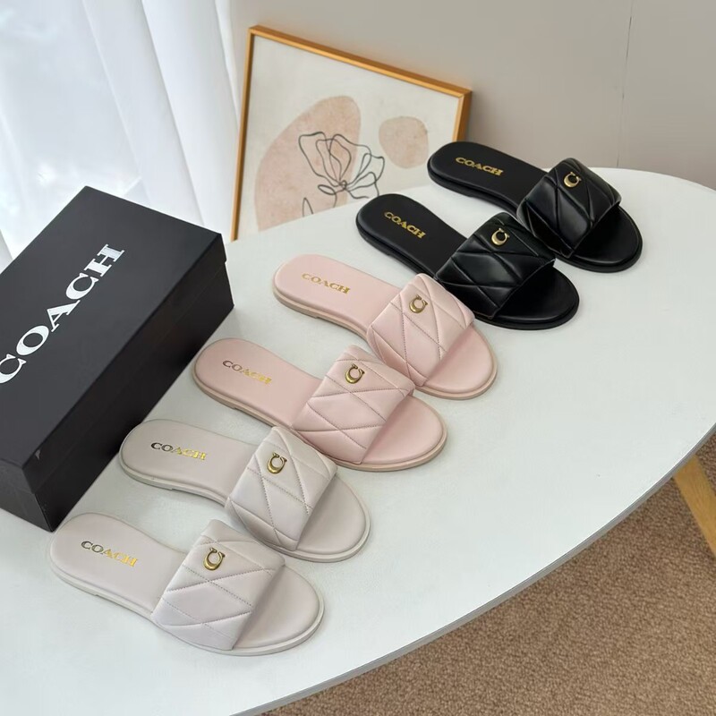 European and American 2025 New Summer Style Slippers, Rhombus Round Toe, Flats Bottom, Pure Color, Versatile and Comfortable Daily Wear Sandals