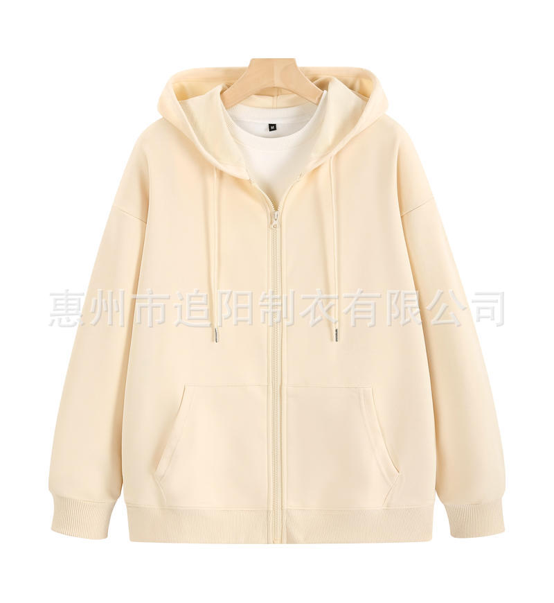 Otoño y invierno con capuz cardigan con cremallera suéter logotipo impreso personalizado hombre y mujer ropa corporativa ropa de trabajo ropa de equipo personalizada