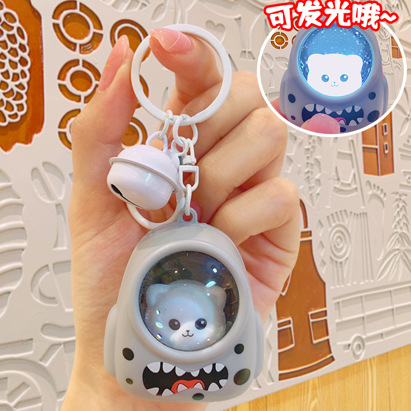 熊のかばんの小さい夜の明かりのキーホルダーのカバンのペンダントの創意的な雰囲気の明かりのキーチェーンの発光の贈り物insプレゼント