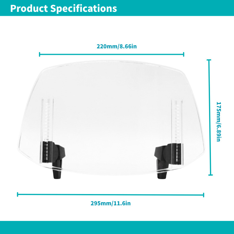 Motorcycle Modification Parts Suitable for Kawasaki, Honda, Bmw, Yamaha, Suzuki, Height-Adjustable Windshield