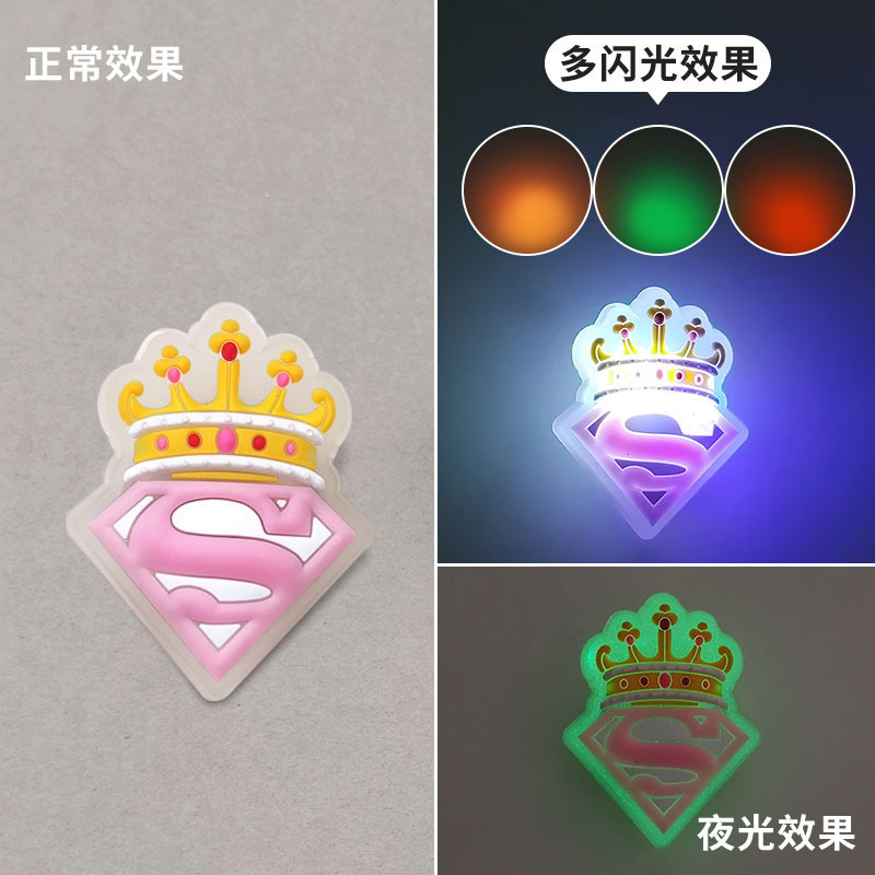 2025年越境EC下駄靴花LED発光フラッシュ楽しいDIY靴バックル靴アクセサリー装飾バックル|undefined