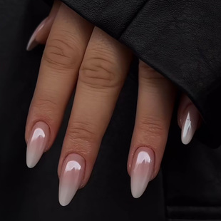 Simple French Gradient Removable Wear Armor Cross-border Hot Nail Art Pieces Wholesale press on nails